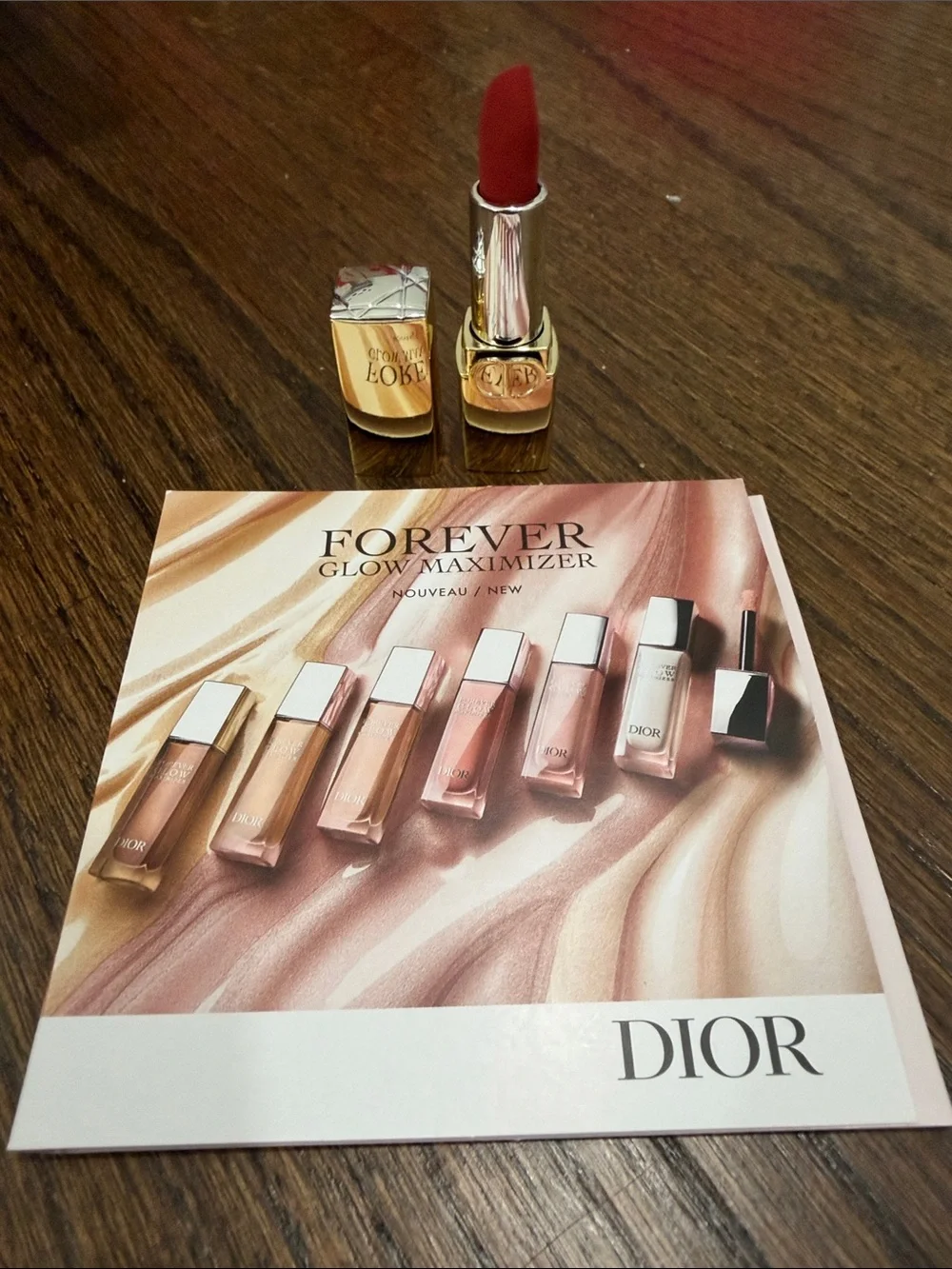 Dior Rouge 729 Lipstick & Forever GlowMaximizer samples